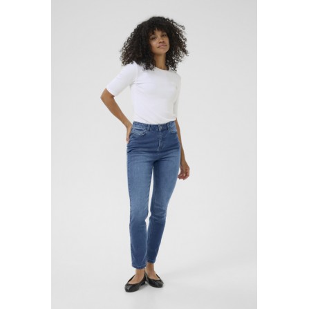 Kaffe KAwillow HW Slim Fit Jeans - Medium blå jeans 10510714 Medium Blue Denim