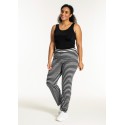 Sandgaard Rib Pants - Stribede leggings bukser SG155 Black/White