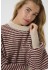 Kaffe KAellery Knit Pullover - Vinrød/råhvid strik 10509032 Feather gray mel./windsor wine