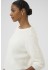 Kaffe KAbetty Pullover - Hvid strik med perler 10510632 Chalk CC