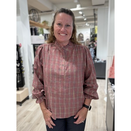 Pulz PZSHELLY LS Blouse - Rosa ternet bluse 50210340 Chili Pepper