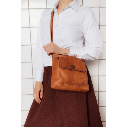 RE:DESIGNED Kay Urban - Brun skindtaske 4874 Walnut