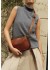 RE:DESIGNED Myn Big - Brun skindtaske 6538 Walnut