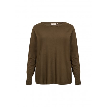 Wasabi WA-SAMANDA 1 - Grøn strik med knapper i bag W30000 Dark Olive