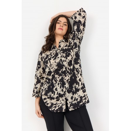 Wasabi WA-NIKITA 3 - Sort printet skjorte W10530 Black Combi