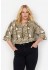 Wasabi WA-LOVIS 2 - Grøn printet bluse W10470 Misty Olive Combi