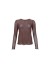 Black Colour BCALEXIS TEE WISTONES - Brun mesh med sten 40746 Coffee