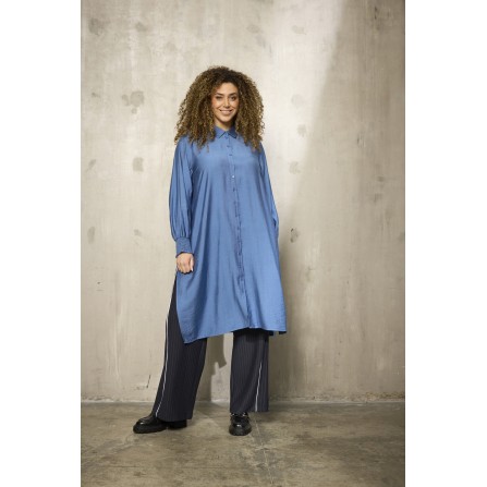 Zhenzi Zh-Simy 1057-Shirt dress L/S - Skjorte kjole 201057 True Blue