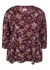 Zhenzi Zh-Sylva 1016-Blouse 3/4 - Bordeaux printet bluse 201016 Maroon