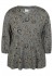 Zhenzi Zh-Sylva 1016-Blouse 3/4 - Grøn printet bluse 201016 Stone Green