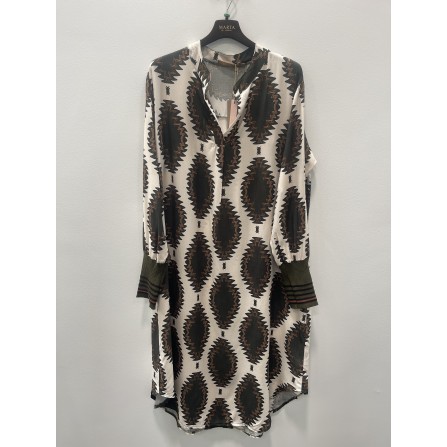 Marta MdcSkye Dress - Grøn printet kjole 25230 Militarytg384ba