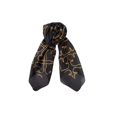 Black Colour BCELONA SILK SCARF - Tørklæde 208405 Black Deco