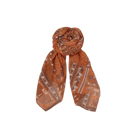 Black Colour BCINDIANA SCARF - Tørklæde med paisley print 208395 Camel