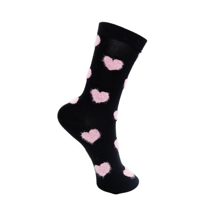 Black Colour BCMAYLINE HEART SOCK - Strømper med hjerter 4378 Black
