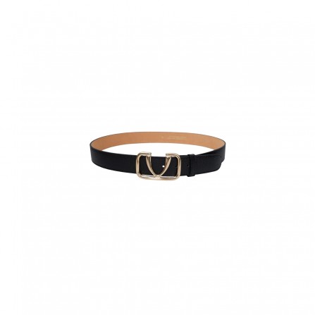 Black Colour BCUMA BELT - Sort bælte med guldspænde 10320 Black