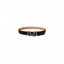Black Colour BCUMA BELT - Sort bælte med guldspænde 10320 Black