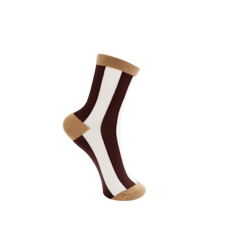 Black Colour BCYESENIA SOCK - Strømper 4375 Off White/Coffee
