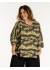 Gozzip GKleo Oversized - Sort/grøn printet Blouse G255009 Golden Olive