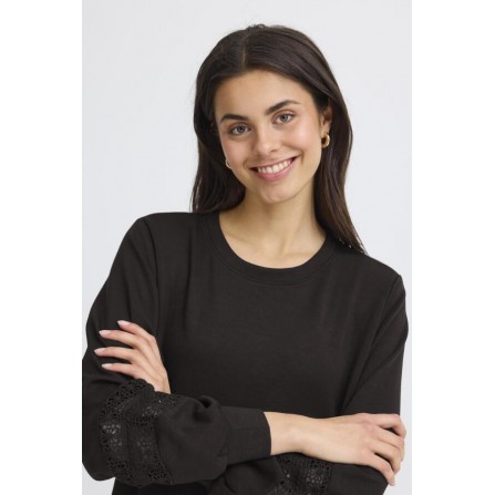 Fransa FRAURORA PU 12 - Sort sweatshirt 20617209 Meteorite