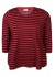 Zhenzi Zh-Alberta 1010-T-shirt - Rød stribet t-shirt 201010 Burgundy Red