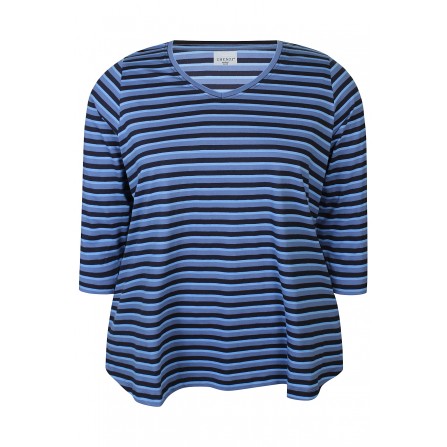 Zhenzi Zh-Alberta 1010-T-shirt - Blå stribet t-shirt 201010 True Blue