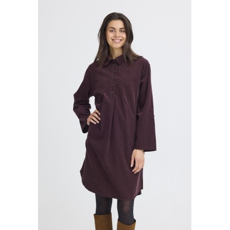 Fransa FRCORY DR 2 - Bordeaux fløjls kjole 20615388 Fudge - Red