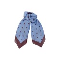Black Colour BCMARTINA MINI SCARF - Lyseblå/brun prikket tørklæde 3640 Lt. Blue