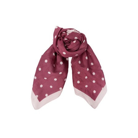 Black Colour BCMARTINA MINI SCARF - Bordeaux prikket tørklæde 3640 Wine