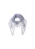 Black Colour BCMIRIANA TRIANGLE LACE SCARF - Gråt tørklæde 3643 Grey Blue