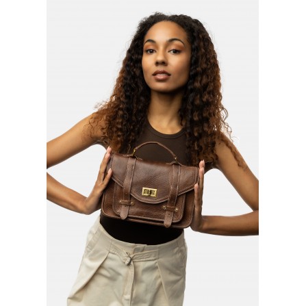 RE:DESIGNED Henna Small - Mørkebrun skind taske 6329 Woodsmoke