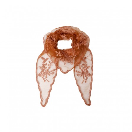 Black Colour BCMIRIANA TRIANGLE LACE SCARF - Camel tørklæde 3643 Tobacco