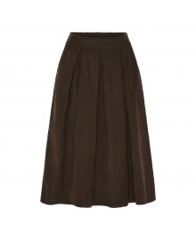 Marta Mdc Ciela Skirt - Brun fløjls nederdel 257080V Moro Solid