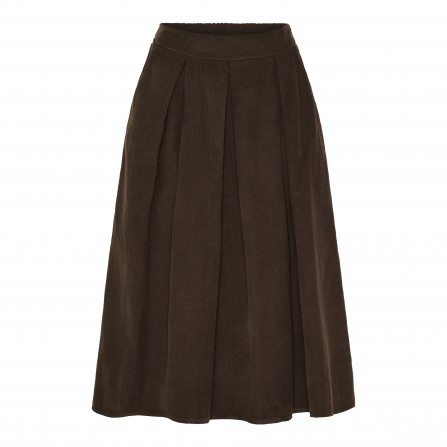 Marta Mdc Ciela Skirt - Brun fløjls nederdel 257080V Moro Solid