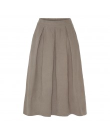 Marta Mdc Ciela Skirt -  Beige/grå fløjls nederdel 257080V Fango Solid