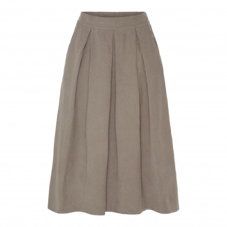 Marta Mdc Ciela Skirt -  Beige/grå fløjls nederdel 257080V Fango Solid