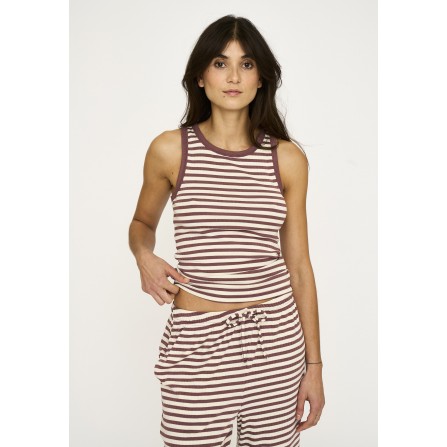 JBS of DK ribbed racer top - Rosa stribet top 1199-14 Red