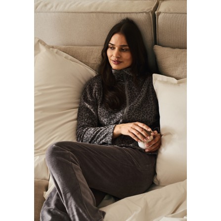 Decoy Velour Homewear Set - Gråt velour hjemmesæt 88227 Grey