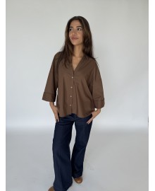 CONTINUE Augusta shirt - Brun skjorte 14985 Brown