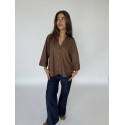 CONTINUE Augusta shirt - Brun skjorte 14985 Brown
