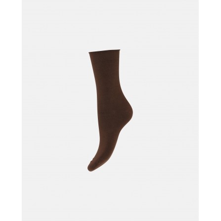 Decoy Ankle sock fine knit Bam - Brun bambus ankelstrømpe 20345