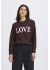 Fransa FRFLORENCE PU 1 - Bordeaux LOVE strik 20617152 FUDGE MEL. TEXT