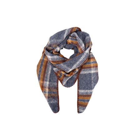 Black Colour BCLEONI CHEQUERED SCARF - Ternet tørklæde 208356 Grey
