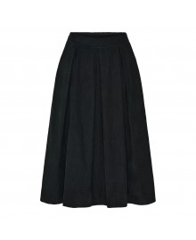 Marta Mdc Ciela Skirt - Sort fløjls nederdel 257080V Black Solid