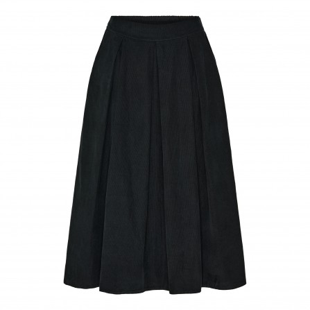 Marta Mdc Ciela Skirt - Sort fløjls nederdel 257080V Black Solid