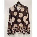 Marta MdcAspen Shirt - Brun skjorte med bomber 7704 Marrone