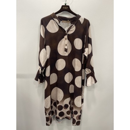 Marta MdcCypress Dress - Brun kjole med bomber 7636 Marrone