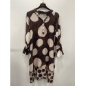 Marta MdcCypress Dress - Brun kjole med bomber 7636 Marrone