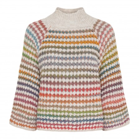 Marta MdcFatima Knit - Multifarvet strik 25453 Cream