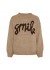Marta MdcTulip Knit - Beige ensfarvet strik med SMILE 9580 Fango