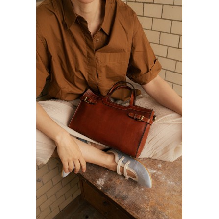 RE:DESIGNED May Small - Cognac farvet skind taske 6524 Cognac